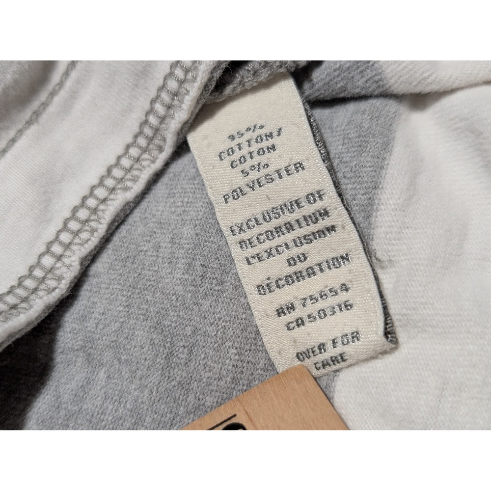 Abercrombie Fitch T-Shirt Mens L Grey Striped Muscle Fit Long Sleeve Crew Neck - Picture 6 of 7